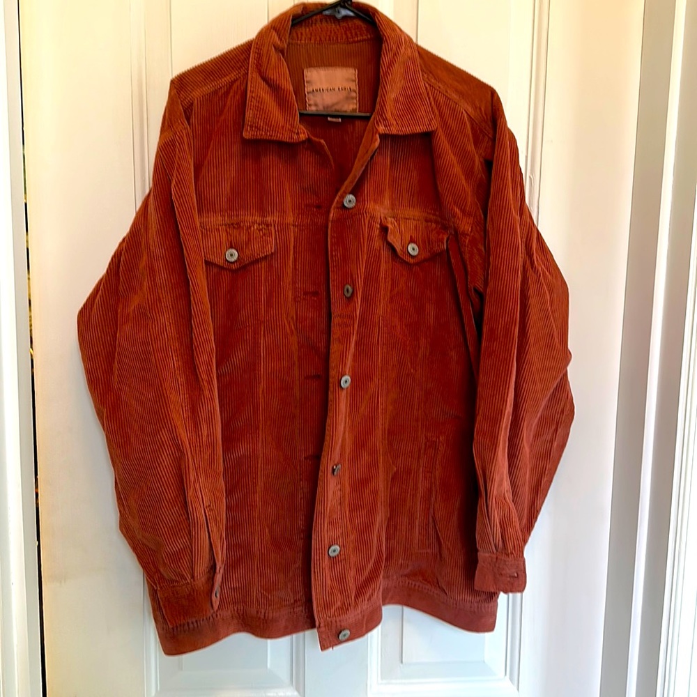 Oversized corduroy shacket